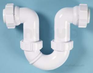 Polypipe Terrain Traps and Pan Connectors -  1.25 Inch Tubular Runningp Trap 445.125-w