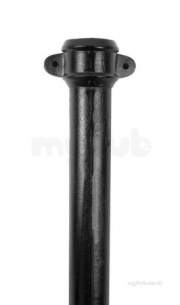 Alumasc Painted Cast Iron Hr Gutter -  3 Inch X 6ft Circ Pipe Eared P30/6ft/pa