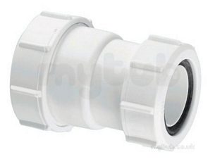 Mcalpine Waste traps overflow -  Mcalpine St28m Straight Connector 1.5 Inch X 1.25 Inch