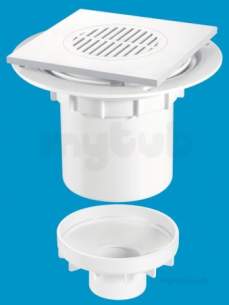 Mcalpine Waste traps overflow -  Mcalpine Tsg2t6wh Trapped Shower Gully Tile 150mm
