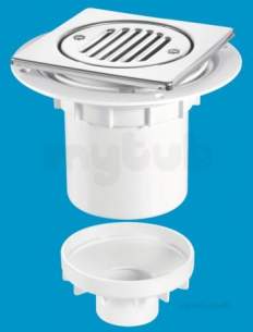 Mcalpine Waste traps overflow -  Mcalpine Tsg2t6ss Trapped Shower Gully Tile 150mm