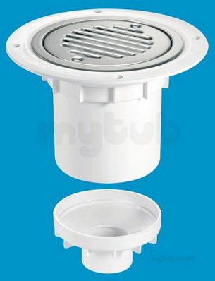 Mcalpine Waste traps overflow -  Mcalpine Tsg2ssslsc Seal Shower Gully Grate 75mm Stainless Steel