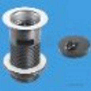 Mcalpine Waste traps overflow -  1.25 X 60mm S/s Basin Waste Plug/chain