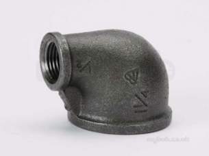 Georg Fischer Black Malleable Small -  Gf-90 Elbow Fxf 90 Degree -blk 3/4 X 1/2