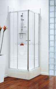 Coram Shower Pods -  Coram 800mm Corner Entry Door Pod Ps/cl Door Only