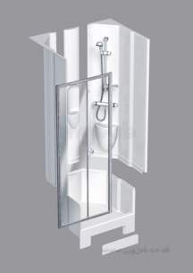 Coram Shower Pods -  Coram 1200 Alcove Sliding Door Pod Ps/cl Door Only