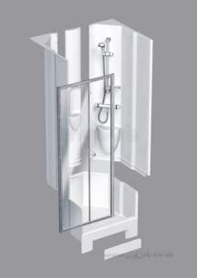 Coram Shower Pods -  Coram 800 Alcove Bi-fold Door Pod Ps/cl Door Only