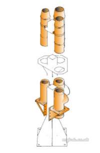 SFL Smw Sm Smz Chimney Flue -  Common Wall Band Galv Steel 250mm