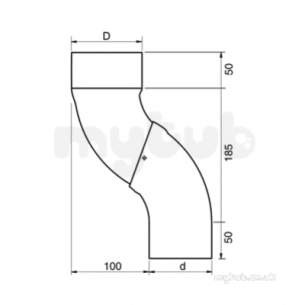 Lindab Rainwater -  Lindab One Piece Bend 100mm Coated