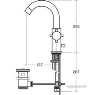Ideal Standard Sottini Brassware -  Ideal Standard Alchemy E1962 W/m X-head Basin Mixer Cp E1962aa