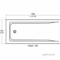Ideal Standard Sottini Baths and Panels -  Ideal Standard Santorini Ifp Plus 750 Iws Leg Set7 E703867