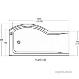 Ideal Standard Sottini Baths and Panels -  Ideal Standard Santorini Ifp Plus Shower Bath Leg Set9 E704067