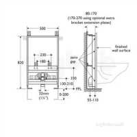 Ideal Standard Sottini Sundries -  Ideal Standard Sottini E9302 In Wall Systm Bidet Frame