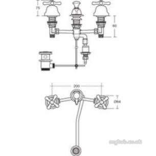 Ideal Standard Sottini Brassware -  Ideal Standard Reprise N9669 3th Bidet Mixer And Puw Chrome Plated Obsolete N9669aa