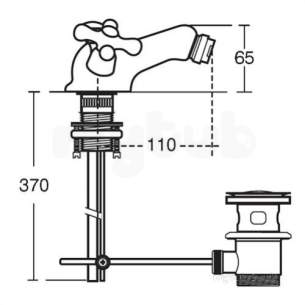 Ideal Standard Sottini Brassware -  Ideal Standard Reprise N9565 Mono Bidet Mixer Puw Ch N9565aa