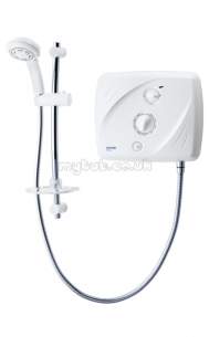 Triton Electric Showers -  Triton T90xr Pumped Shower 9.5 Kw White Chrome Plated