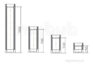 Specflue Twinwall System -  Specflue 150mm Ceramic 330mm Pipe