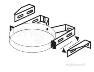 Specflue Twinwall System -  50-100mm Iflue Wall Band Ext Bckets S/s