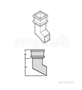 Alumasc Painted Cast Iron Square and Rectangle -  4x4 Inch Sqr Rect Shoe Front No Ear