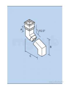 Alumasc Rainwater Products -  Plain 4 Inch X 3 Inch X 12 Inch Sq Offset Rw43/ao/12