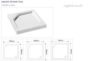 Manhattan Shower Enclosures -  Manhattan Duralite V2 800mm Square Tray