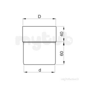 Lindab Rainwater -  Lindab Downpipe Connector 100mm Coated