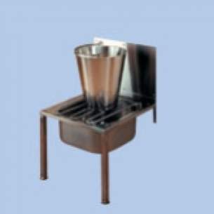 Twyfords Commercial Sanitaryware -  Vecta Ss4044 Floor Mtd Bucket Sink Ss Ss4044ss
