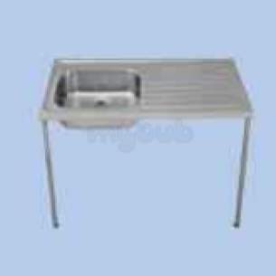 Twyfords Commercial Sanitaryware -  Vecta Ss4054 Right Hand Dbl Sink And Single Drainer Ss Ss4054ss