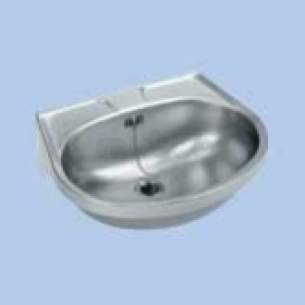 Twyfords Commercial Sanitaryware -  Vecta Ss8501 Wall Mounted One Tap Hole Vanity Basin 560mm Ss8501ss
