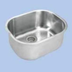 Twyfords Commercial Sanitaryware -  Vecta Ss8701 Inset Bowl 415x340mm No O/f Ss8701ss