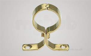 Single Pipe Rings and Backplates M10 -  15mm Brass Screw-on Bracket Each