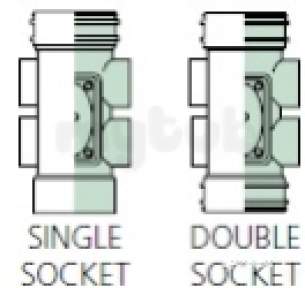 Polypipe Soil -  110mm Access Pipe Dbl Skt Swa43-sg