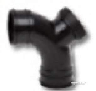 Polypipe Soil -  Double Socket 4in/110mm 92 1/2 Deg Swa87br