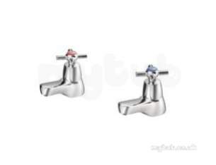 Swan Brassware -  Swan Cross-turn Basin Pillars Chrome Plated 0.5 Inch