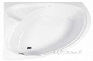 Eastbrook Baths -  23.0921r Swan Offset 1700x1000 Right Hand 5mm Wh