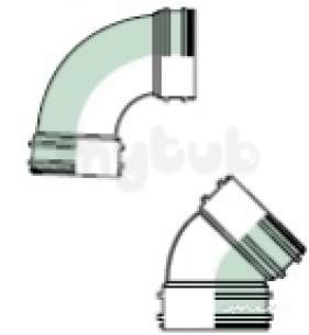 Polypipe Soil -  Polypipe Bend 4in/110mm 135deg Swb18br