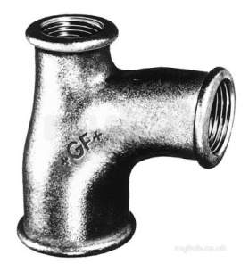 Georg Fischer Galvanised Malleable Large -  Gf-131 Pitcher Tee -galv 2 X 1 1/2