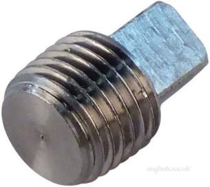 Georg Fischer Black Malleable Small -  George Fischer -291s Plug Solid-blk 1/4