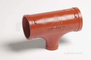 Victaulic Painted Fittings Up To 300mm -  Victaulic Grv 114.3x60.3 25 Reducing Tee
