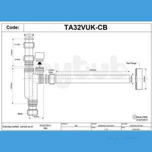 Mcalpine Metalic Traps and Waste -  Mca Ta32vuk-cb Chrome Plated Plas. Antiv. Basin Kit