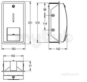 Sissons Stainless Steel Products -  F0134 Stratos Wall Mounted Toilet Roll Hldr Ss