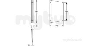 Sissons Stainless Steel Products -  Sissons F0073 Urinal Divider Ss Cmpx700