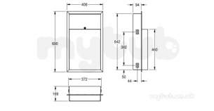 Sissons Stainless Steel Products -  Sissons Rodan Reccessed Waste Bin