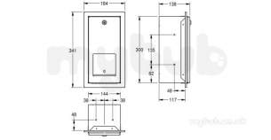 Sissons Stainless Steel Products -  Rodan Recess Toilet Roll Dispenser