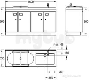 Sissons Stainless Steel Products -  Franke Sissons Baby Change Left Hand 4 Doors