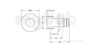 Franke Sissons Commercial Brassware and Showers -  Sissons Self Closing Shower Valve