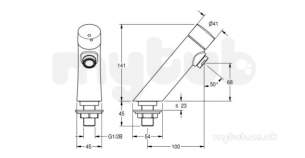 Franke Sissons Commercial Brassware and Showers -  Pillar Tap To Cold Water Plus Abs Function