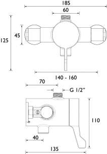 Gummers Commercial Showers -  Bristan Ts3650 Opac Lever Exp Shower Vlv Op Ts3650 El C