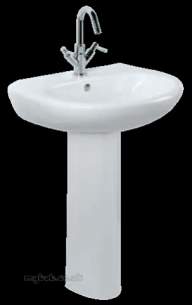Eastbrook Sanitary Ware -  27.0451 Temptation Basin 575mm One Tap Hole White