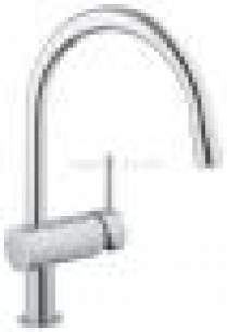 Grohe Kitchen Brassware -  Grohe Minta 32321dco Curved Spout Sink Mixer Sus Incl Del